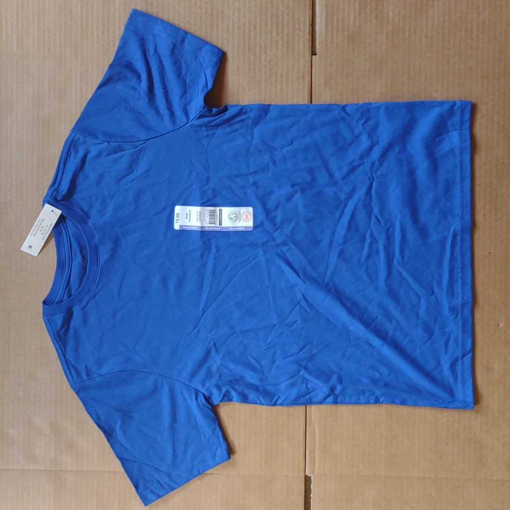 wonder nature Blue Cotton Blend Shirt Big Boy's Size XL 14-16 (Extra Large)